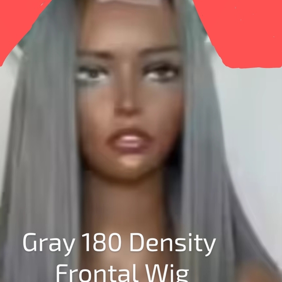 Gray 180 Density Frontal Wig.8 Inch 13x4